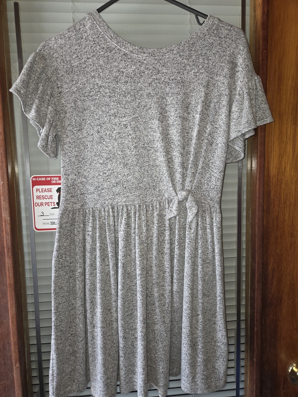 Cat & Jack Heather Gray Mini Dress with Side Tie